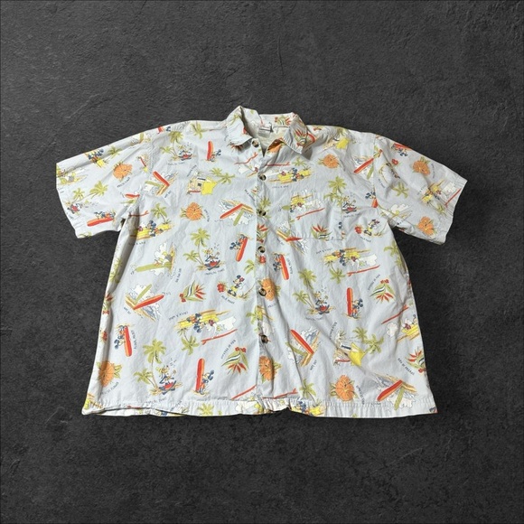 Disney Other - Disney Mickey Mouse shirt men’s 2XL Multicolor short sleeve Hawaiian Beach